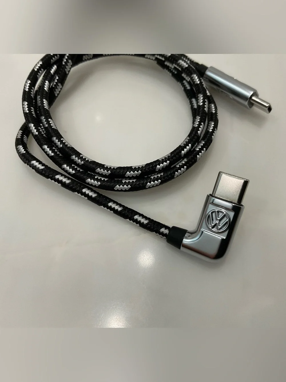 VW USB-C to USB-C Braided Charging Cable - 29” long - BLACK - R60